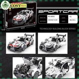 Đồ chơi lắp ghép xếp hình lắp ráp xe đua thể thao màu trắng với 492 chi tiết