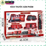 Đồ chơi đoàn Tàu lửa chạy trên đường ray, chạy pin có âm thanh và đèn cho bé