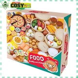 Bộ đồ chơi hấp bánh ẩm thực với nhiều món ăn: bánh bao, há cảo, bánh kem, shusi... với 88 chi tiết cùng phụ kiện cho bé