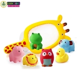 Đồ chơi nhà tắm các con vật phun nước và vợt hoạt hình vui nhộn cho bé vui tắm mỗi ngày