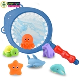 Đồ chơi nhà tắm các con vật phun nước và vợt hoạt hình vui nhộn cho bé vui tắm mỗi ngày