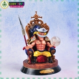 Mô hình đồ chơi - Tứ Hoàng Râu Trắng ngồi ghế  có 2 mặt thay thế- One Piece - Có Hộp Màu