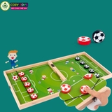 Bộ cờ 3 trong 1 bằng gỗ gồm bàn bóng đá, bàn cờ vua và bàn cờ cá ngựa cho bé