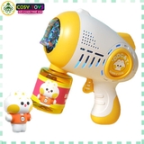 Đồ chơi bắn bong bóng xà phòng chạy pin với 8 ống tạo bong bóng đủ màu sắc cho bé