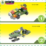 Đồ chơi lắp ghép xếp hình trực thăng chiến đấu 8 trong 1 với 514 chi tiết cho bé