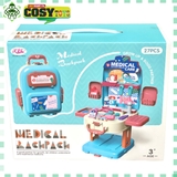 Đồ chơi vali đựng dụng cụ khám bệnh bác sỹ 3 trong 1 với 27 chi tiết cho bé