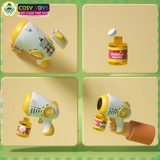 Đồ chơi bắn bong bóng xà phòng chạy pin với 8 ống tạo bong bóng đủ màu sắc cho bé