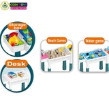 Đồ chơi bàn xếp hình lắp ghép sáng tạo đa năng với 197 chi tiết kèm ghế ngồi cho bé