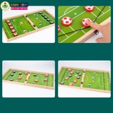 Bộ cờ 3 trong 1 bằng gỗ gồm bàn bóng đá, bàn cờ vua và bàn cờ cá ngựa cho bé