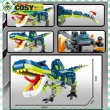 Đồ chơi lắp ghép xếp hình chiến binh robot khủng long 2 trong 1 với từ 714 mảnh ghép