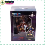 Mô hình đồ chơi - Tứ Hoàng Râu Trắng ngồi ghế  có 2 mặt thay thế- One Piece - Có Hộp Màu