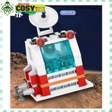 Đồ chơi lắp ghép xếp hình trạm phóng tàu vũ trụ, tàu không gian mới gồm: tàu không gian, tàu thám hiểm và phi hành gia, với hơn 600 chi tiết-mẫu tàu to và đẹp