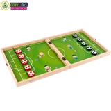 Bộ cờ 3 trong 1 bằng gỗ gồm bàn bóng đá, bàn cờ vua và bàn cờ cá ngựa cho bé