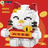 Đồ chơi lắp ghép xếp hình mèo thần tài đủ mẫu với 993-1071-1204 chi tiết