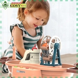 Đồ chơi câu cá dưới nước có cầu quay và tháp cầu trượt, có đèn và nhạc cho bé