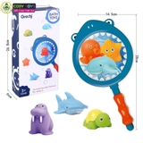 Đồ chơi nhà tắm các con vật phun nước và vợt hoạt hình vui nhộn cho bé vui tắm mỗi ngày