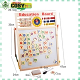 Kệ bảng đen hai mặt kèm bảng chữ cái đa năng và đếm số dành cho bé
