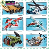 Đồ chơi xếp hình lắp ráp robot siêu nhân 6 trong 1 với 513 mảnh ghép