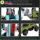 Đồ chơi xếp hình lắp ráp robot siêu nhân 6 trong 1 với 513 mảnh ghép