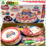 Đồ chơi đất nặn bánh sinh nhật với các mẫu kem và bánh ngọt cho bé