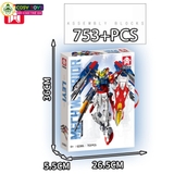 Đồ chơi lắp ghép xếp hình robot Mecha Warior đỏ xanh với 711-753 chi tiết cho bé