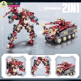 Đồ chơi lắp ghép xếp hình robot biến hình 2 trong 1 thành xe đủ mẫu với hơn 772 - 797- 821 - 844 chi tiết cho bé