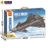 Đồ chơi lắp ghép xếp hình máy bay phản lực thân dài với 410-424 mảnh ghép