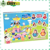 Hộp đồ chơi lắp ráp đường ray ô tô mô hình heo Pe.pp.a