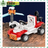 Đồ chơi lắp ghép xếp hình trạm phóng tàu vũ trụ, tàu không gian mới gồm: tàu không gian, tàu thám hiểm và phi hành gia, với hơn 600 chi tiết-mẫu tàu to và đẹp