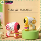 Đồ chơi bắn bong bóng xà phòng chạy pin với 8 ống tạo bong bóng đủ màu sắc cho bé