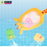 Đồ chơi nhà tắm các con vật phun nước và vợt hoạt hình vui nhộn cho bé vui tắm mỗi ngày
