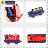 Đồ chơi lắp ghép đoàn tàu xe lửa chạy trên đường ray gồm 3 toa tàu nhỏ chạy pin và 1 đầu tàu lớn cho bé