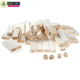 Bộ đồ chơi rút gỗ đủ mẫu: gỗ số, gỗ màu và gỗ nhân vật cho bé