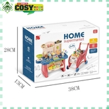 Quầy kem mini với các mô hình làm kem cây, máy tính tiền và xe đẩy siêu thị với hơn 40 chi tiết cho bé