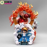 Mô hình OnePiece Luffy Gear 5 kết hợp Gear 4 - Cao 23cm - nặng 1kg - One Piece
