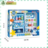 Đồ chơi máy bán nước di động bỏ tiền xu mô hình nhân vật Poli cho bé