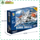 Đồ chơi lắp ghép xếp hình lắp ráp máy bay F22 Global Egale với 1571 chi tiết