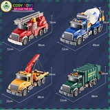 Đồ chơi mô hình xe trộn bê tông cỡ lớn cao cấp với đèn nhấp nháy và chi tiết chuyển động cho bé