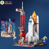 Đồ chơi lắp ghép trạm phóng tàu không gian vũ trụ với 521 mảnh ghép