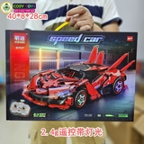 Đồ chơi xếp hình lắp ghép mô hình xe thể thao mẫu mới có động cơ điều khiển từ xa với 400 chi tiết cho bé