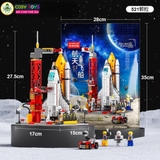 Đồ chơi lắp ghép trạm phóng tàu không gian vũ trụ với 521 mảnh ghép