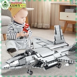 Đồ chơi lắp ghép xếp hình lắp ráp máy bay F22 Global Egale với 1571 chi tiết