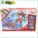 Đồ chơi lắp ghép xếp hình robot Ultraman biến hình máy bay với 430 mảnh ghép