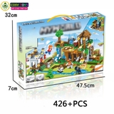 Đồ chơi lắp ghép xếp hình My world kèm nhân vật với nhiều chủ đề từ 426-423-562-559 mảnh ghép cho bé