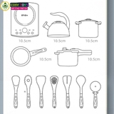 Đồ chơi các dụng cụ nhà bếp nấu ăn 39 chi tiết đẹp cho bé