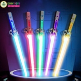 Đồ chơi kiếm ánh sáng lazer phiên bản 1 đầu hoặc 2 đầu kiếm có đổi 7 màu xoay 360 độ cho bé