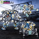 Đồ chơi lắp ghép xếp hình robot thám hiểm không gian 3 trong 1 với 586 chi tiết