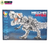 Đồ chơi lắp ghép xếp hình khủng long robot Mecha Tyrannorarus cỡ lớn có đèn với 1766 chi tiết