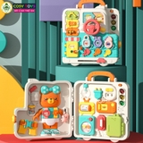 Đồ chơi vali bận rộn đa chức năng vui nhộn nhiều trò chơi sáng tạo và tư duy dành cho các bé từ 3 tuổi trở lên