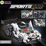 Đồ chơi xếp hình lắp ghép xe đua thể thao đủ màu sắc có đèn từ 284-307-323 mảnh ghép cho bé